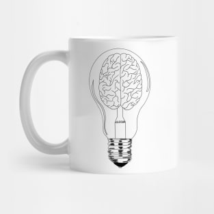 Brain lightbulb Mug